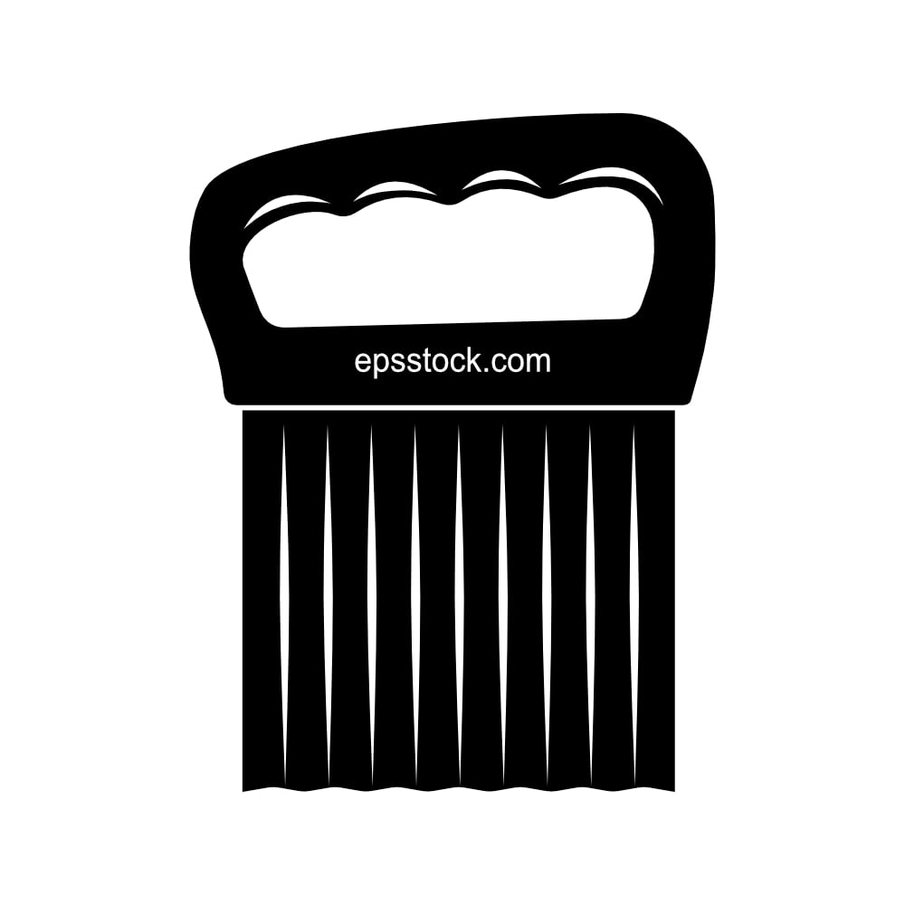 a dough and potato mold with wavy edges and a handle