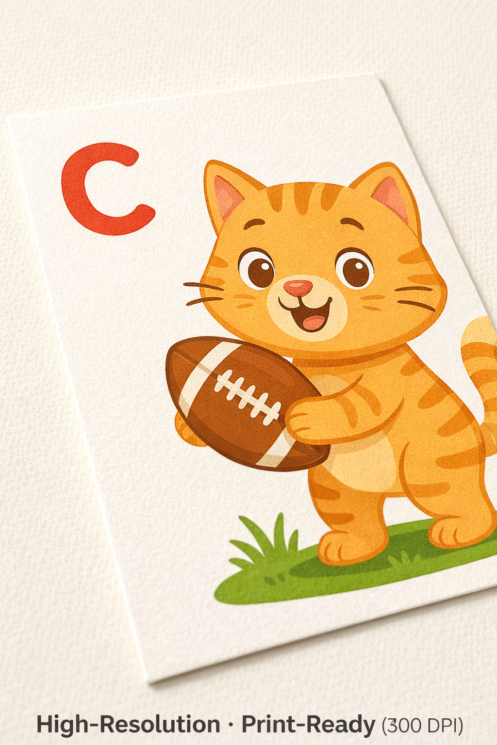 Sporty Animal ABC Flashcards for Kids