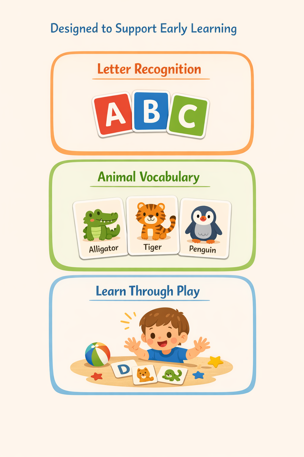 Sporty Animal ABC Flashcards for Kids