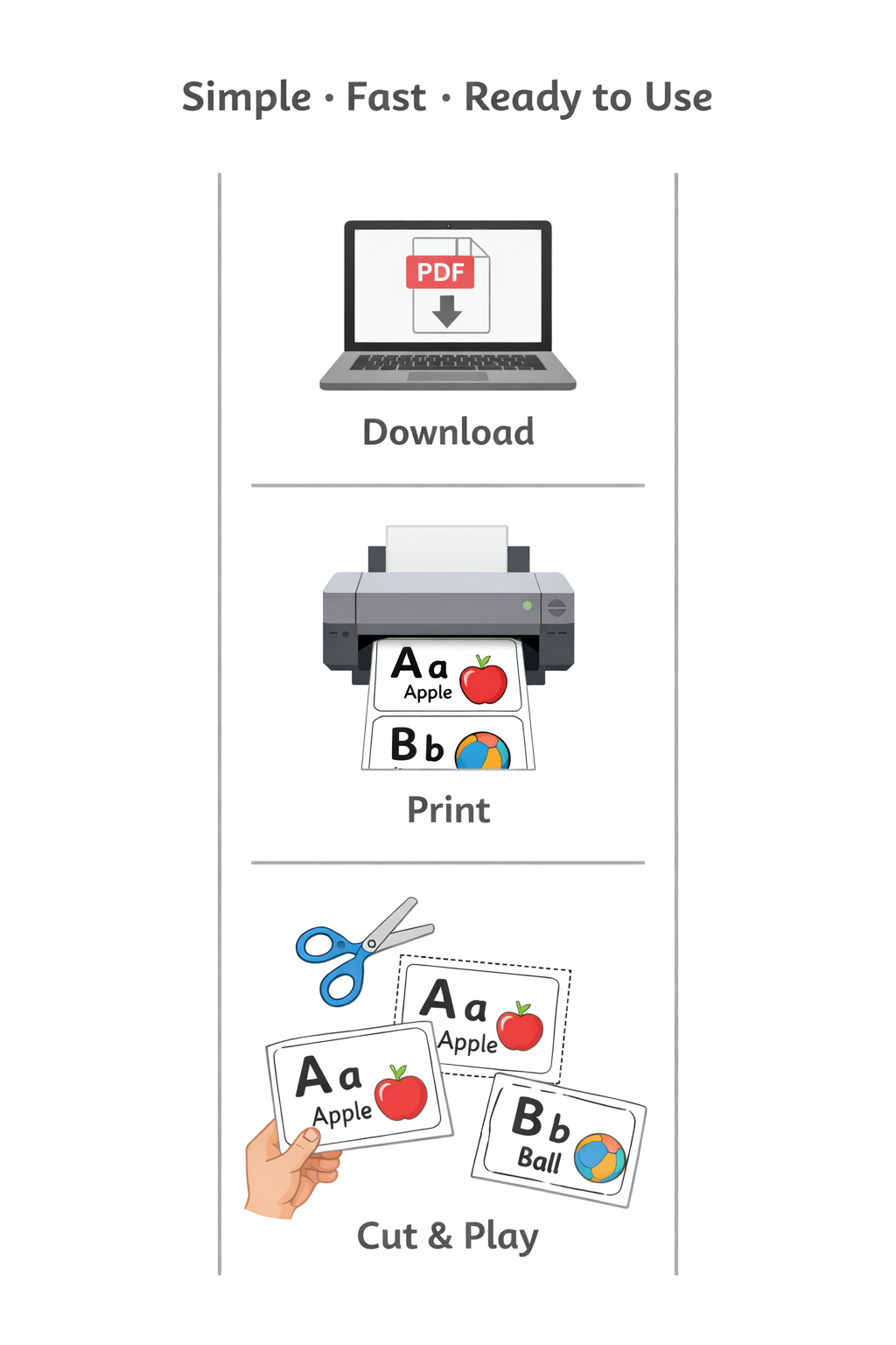 Sporty Animal ABC Flashcards for Kids