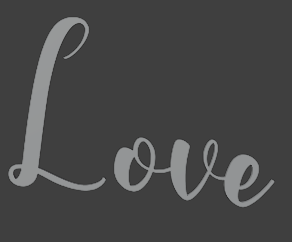 Love sign made in blender (nothing special)