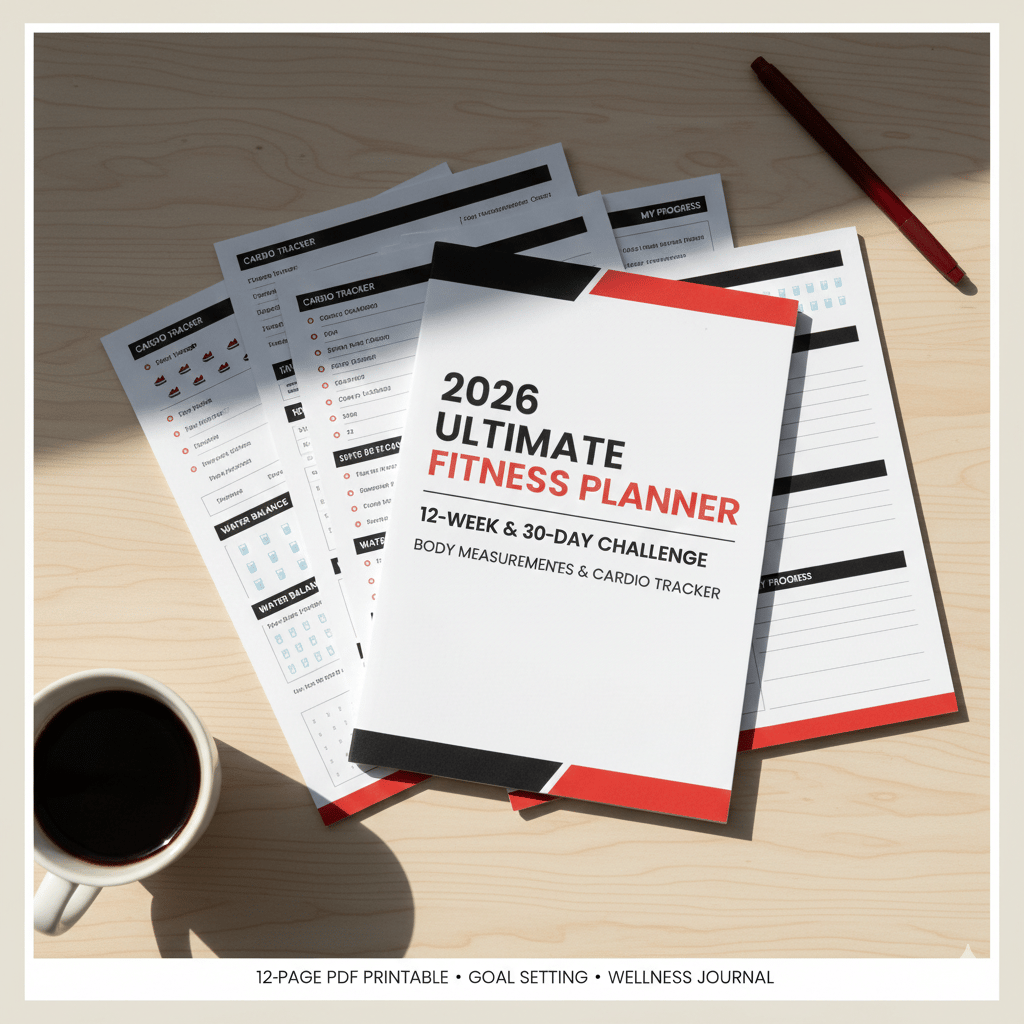 Fitness Planner Printable, Workout Tracker PDF, 12 Week Challenge, 30 Day Fitness Challenge. Body Measurement Chart, Water Intake Tracker, Cardio Log, Step Tracker Printable. Weight Loss Journey, Habit Tracker PDF, Progress Journal, Digital Fitness Organizer.