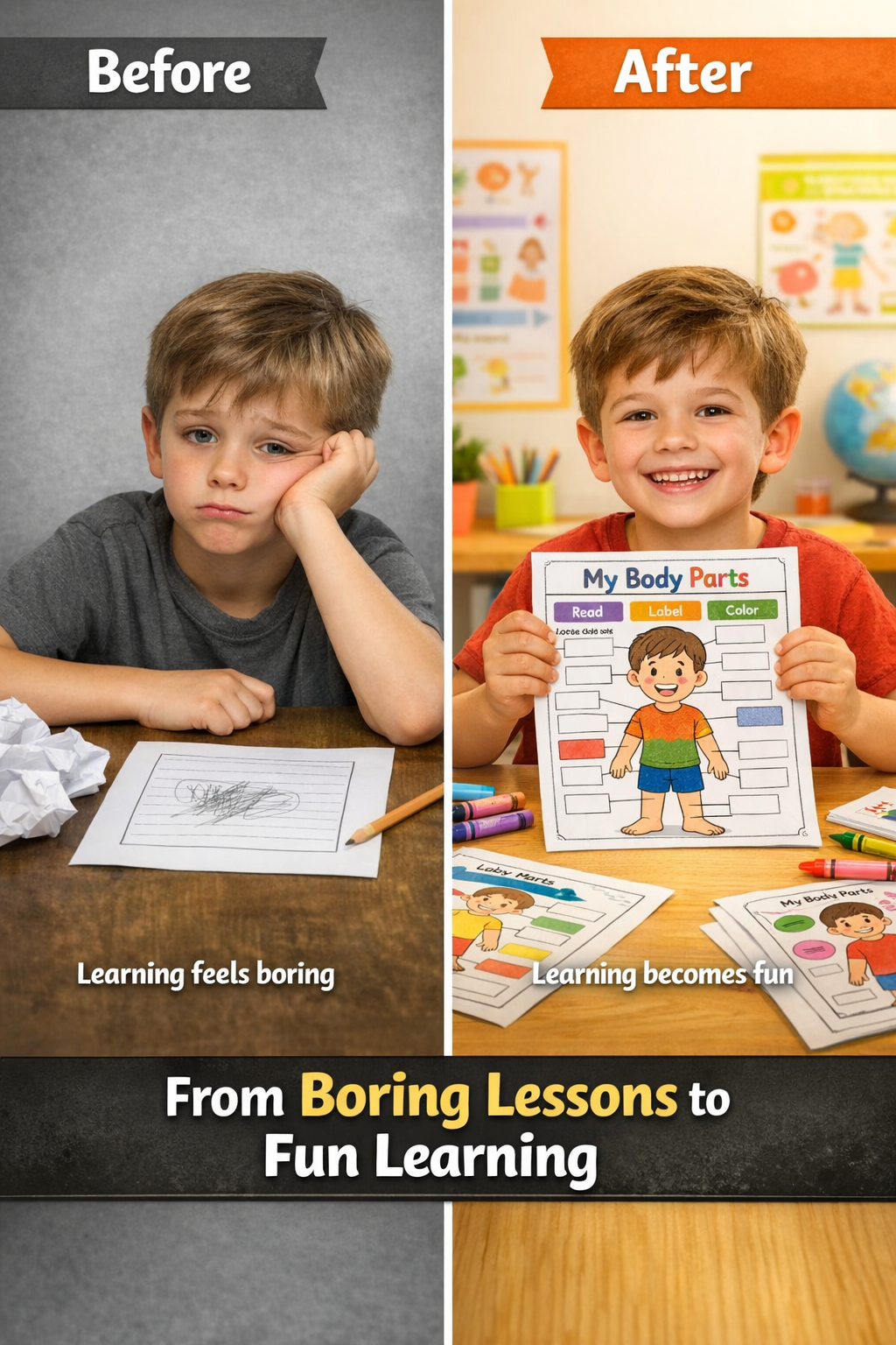 Discover My Body – Fun Read, Color & Learn Anatomy Activities (50 Printables)