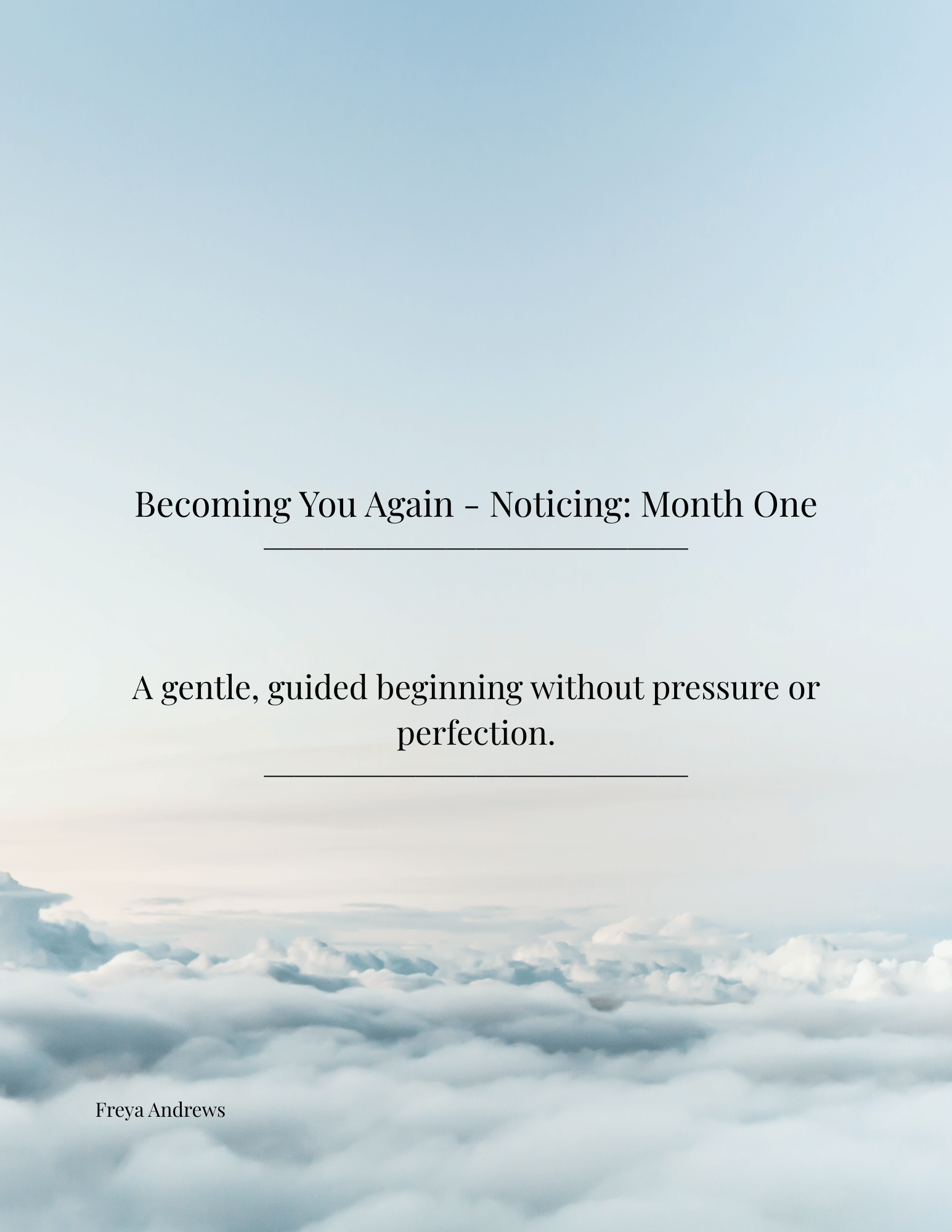 Becoming You Again- Noticing: Month One - Payhip