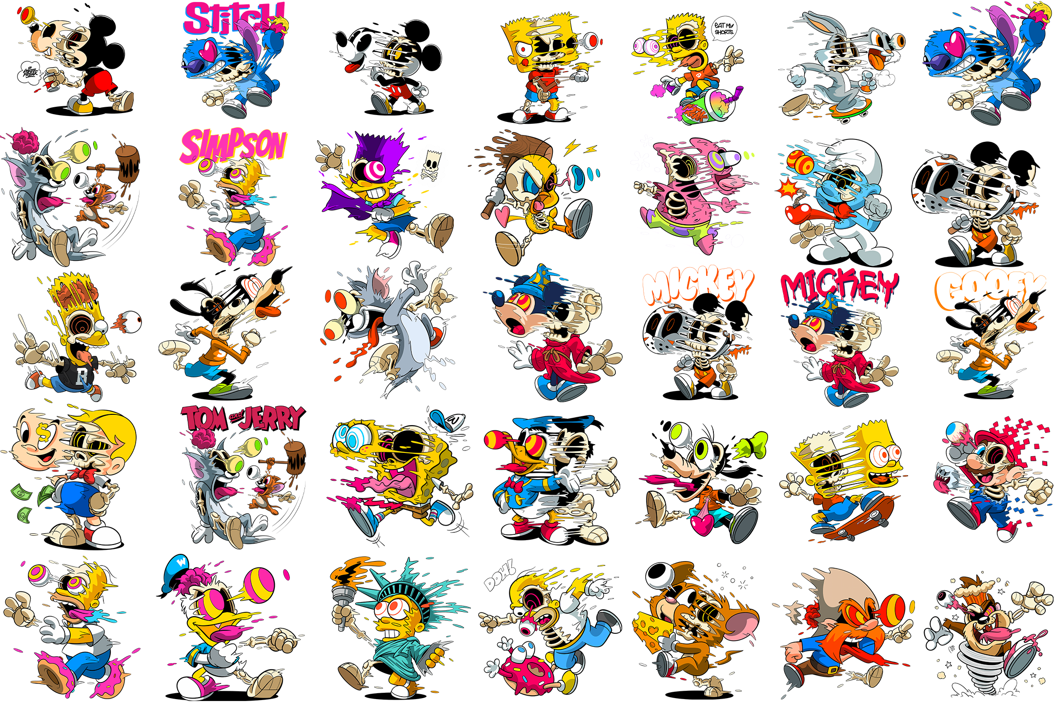 50 cartoon designs PNG - Payhip