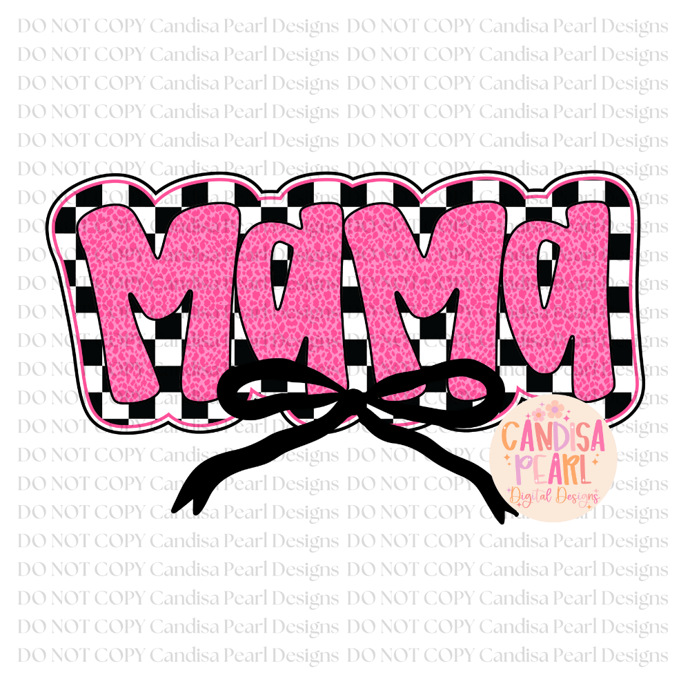 Mama Pink Leopard Bow - Payhip