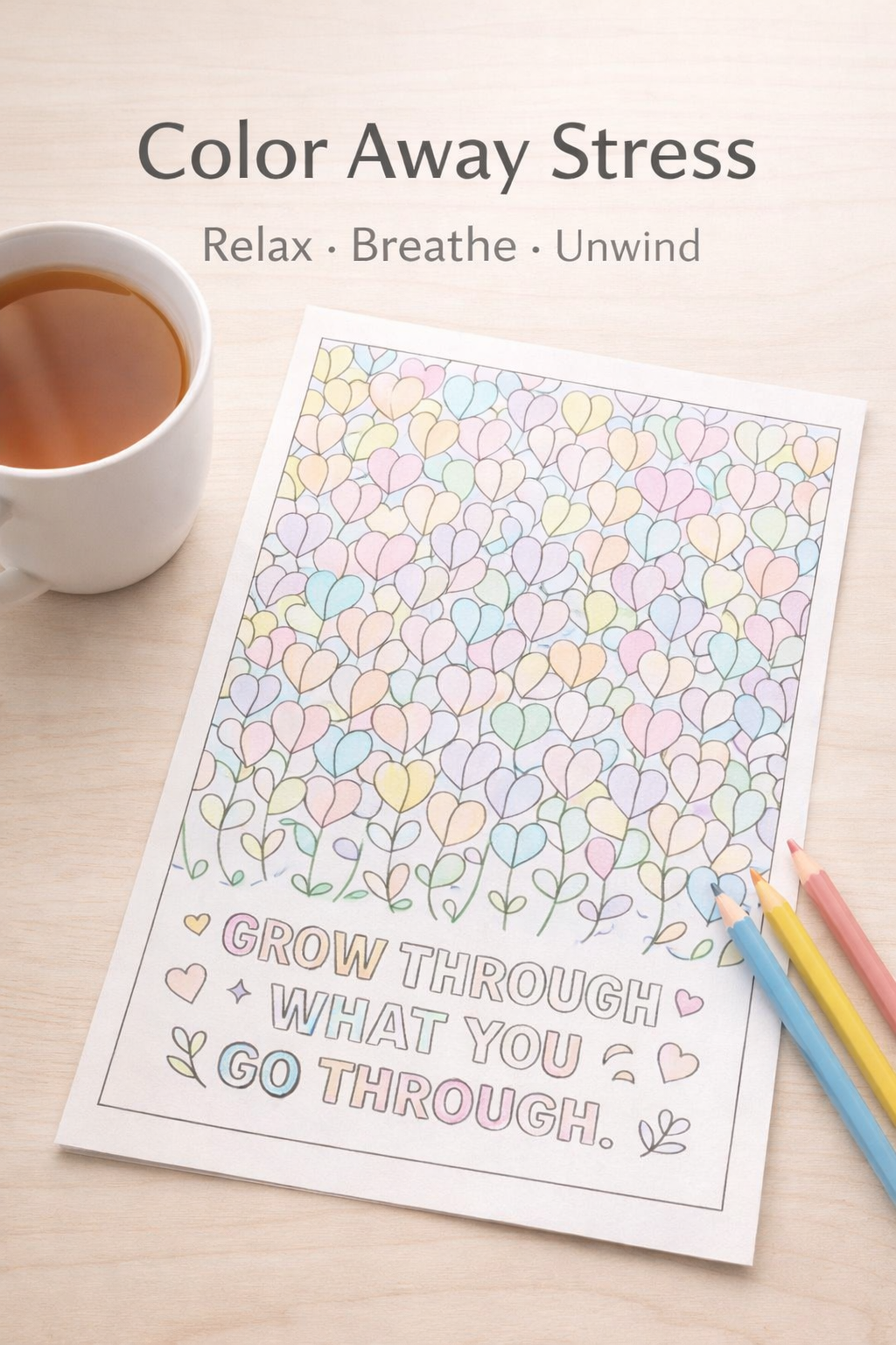 Bloom & Reflect – Adult Floral Coloring Sheets for Stress Relief (20 Printable Pages with Inspiring Quotes)