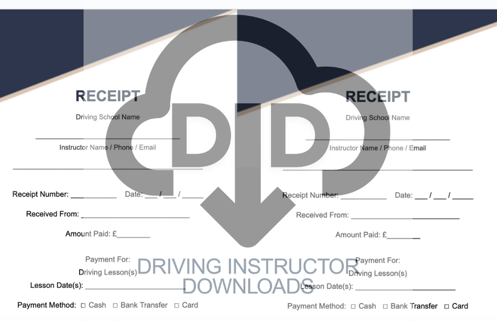 Driving Instructor Invoice, Receipt & Payment Log Pack (2026) - Payhip