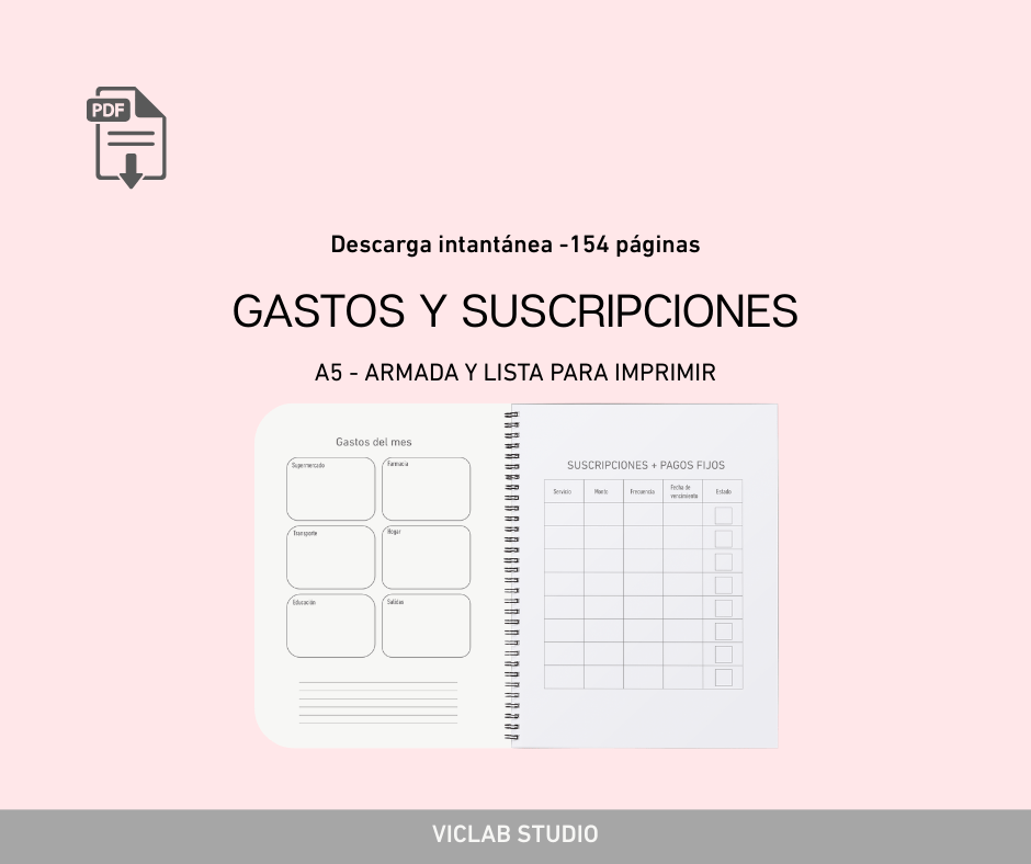 Agenda Perpetua en Español | Planner Anual Sin Fechas para Organización ...