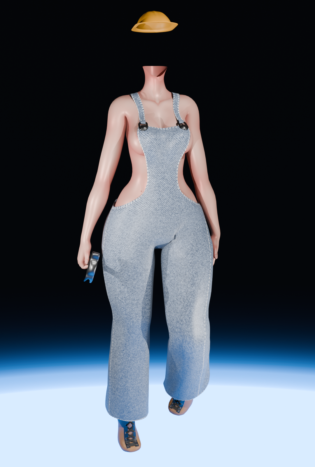 Construction worker set - Rigged and weight painted to Egirl base