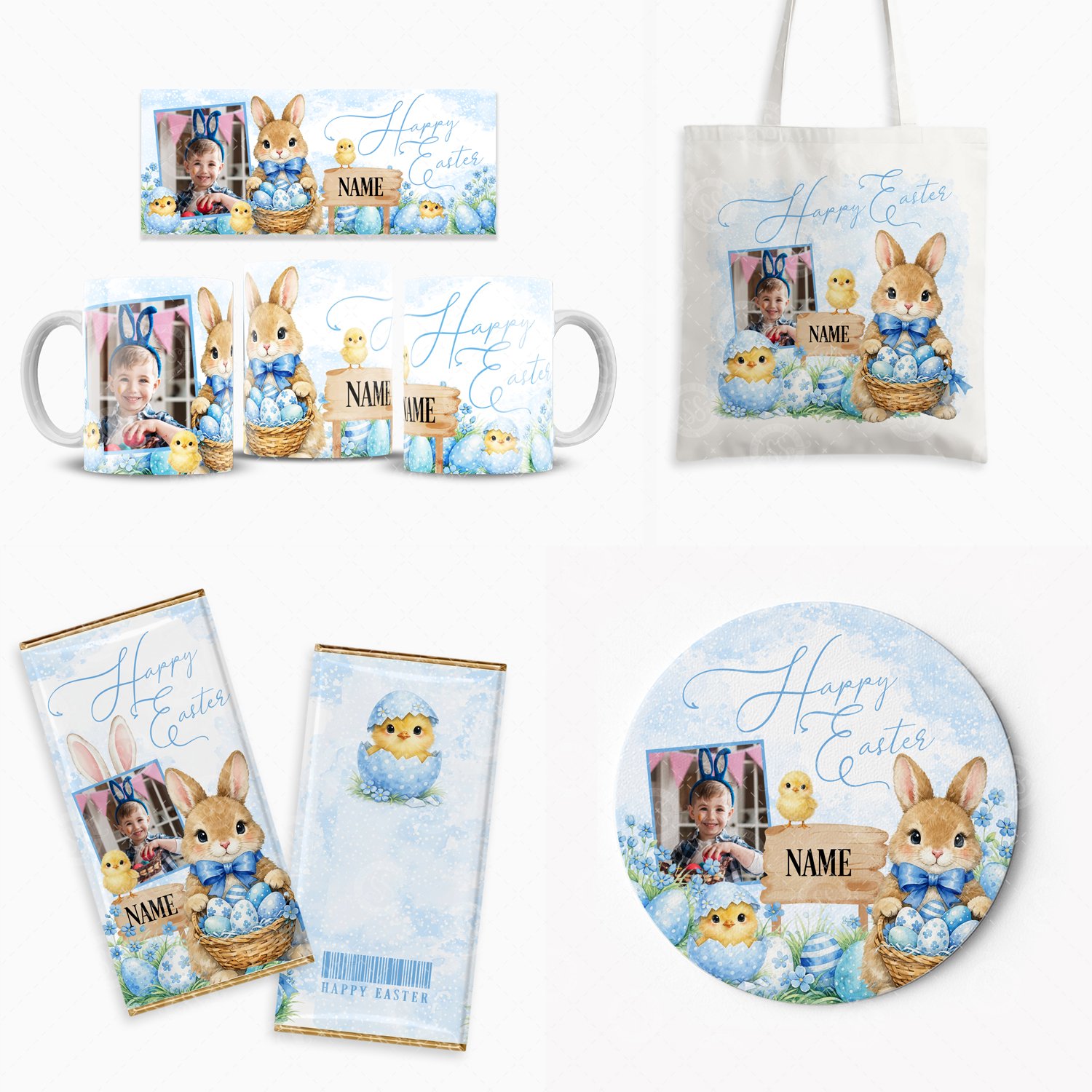 Bunny & Chick Easter Bundle (Blue) - Payhip