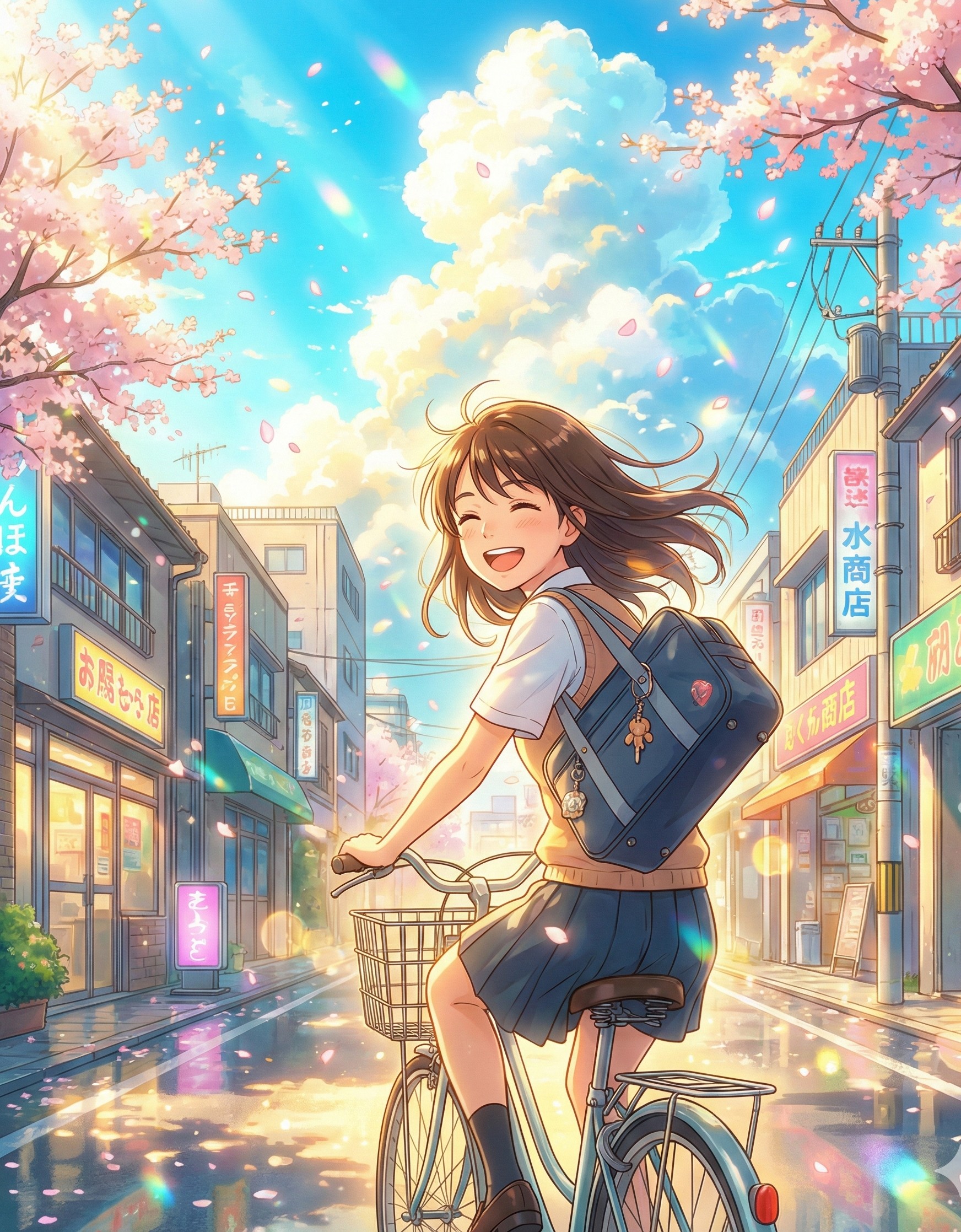 Spring Breeze Ride – Anime Digital Art - Payhip