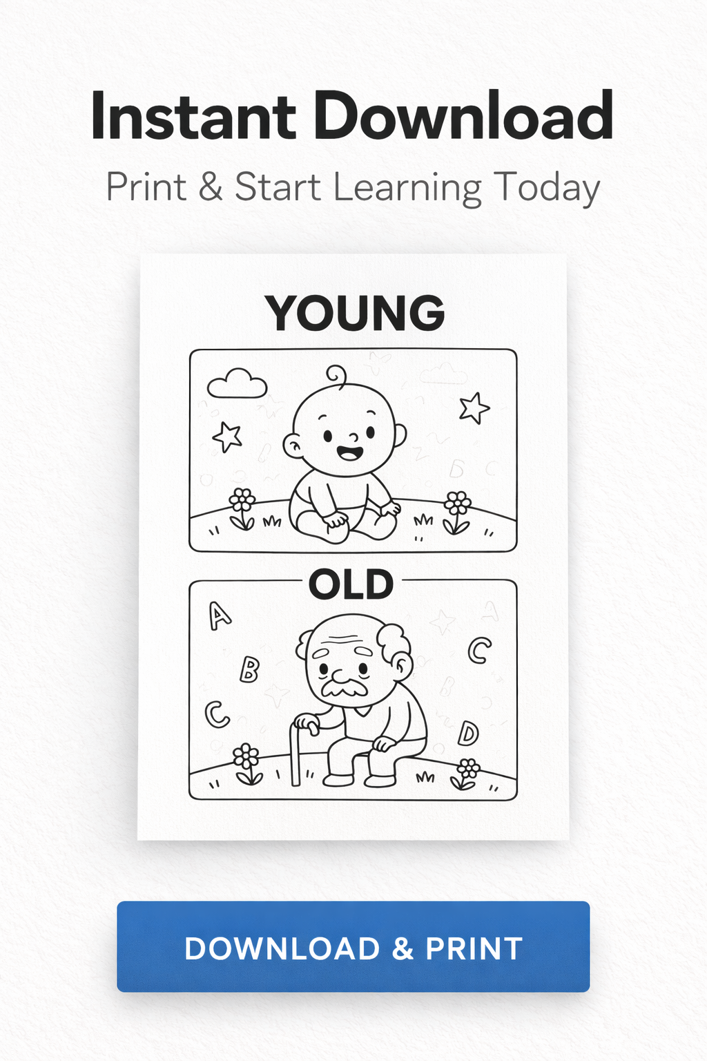 Opposites Made Easy! 20 Printable Coloring Worksheets for Ages 3–6