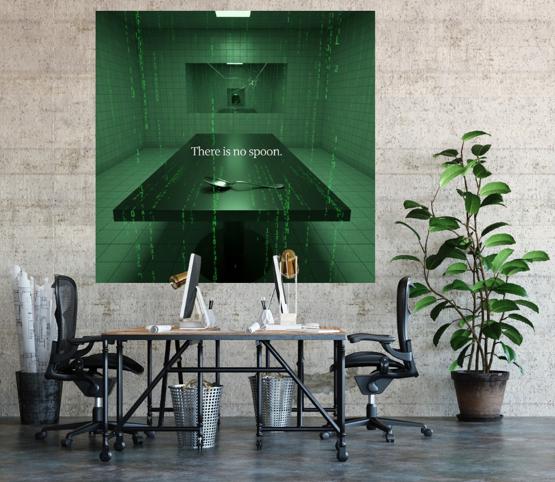 The Matrix - There Is No Spoon Art Print | Minimal Matrix Cinematic ...