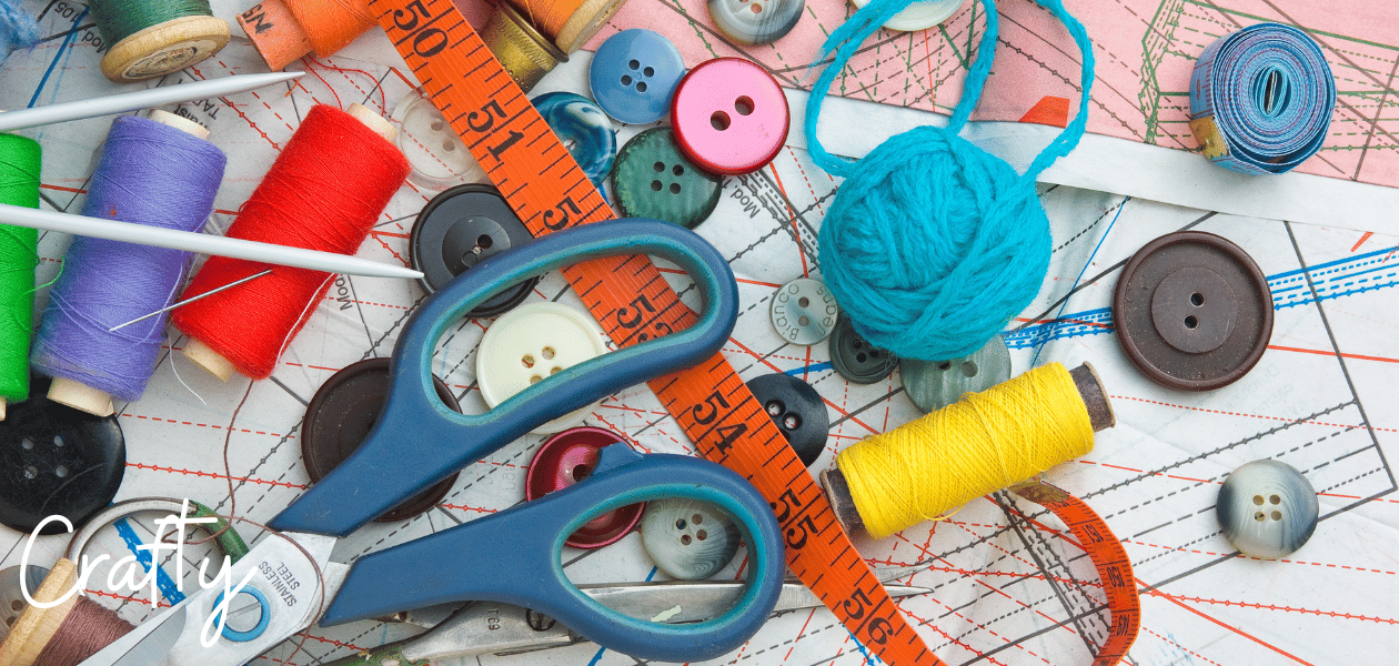 craft supplies on display