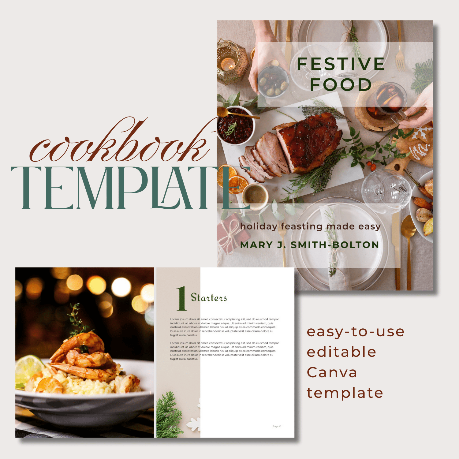 The Complete Cookbook Template - Snowflake - Payhip