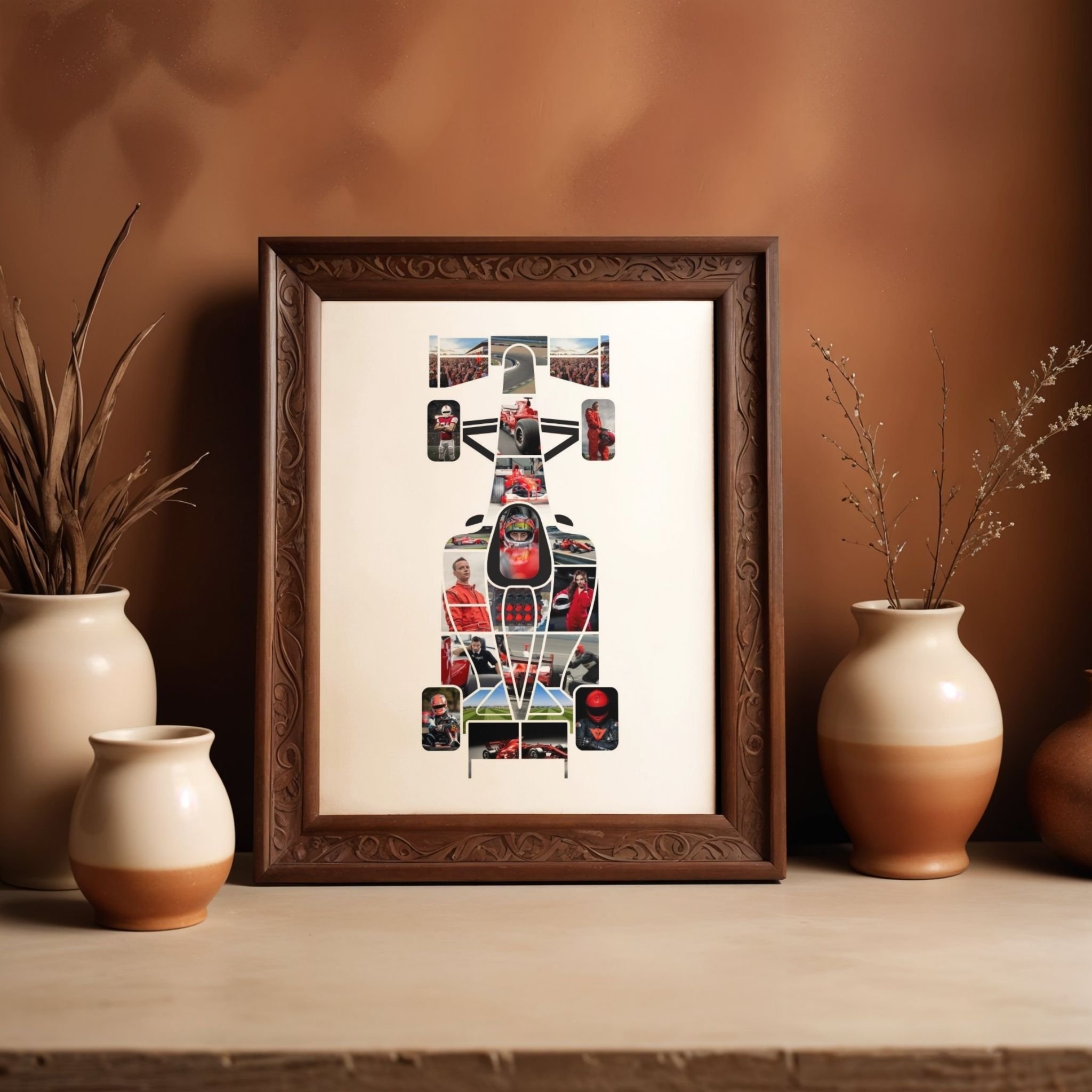 Race Car Photo Collage Canva Frame Template | Editable Motorsport ...