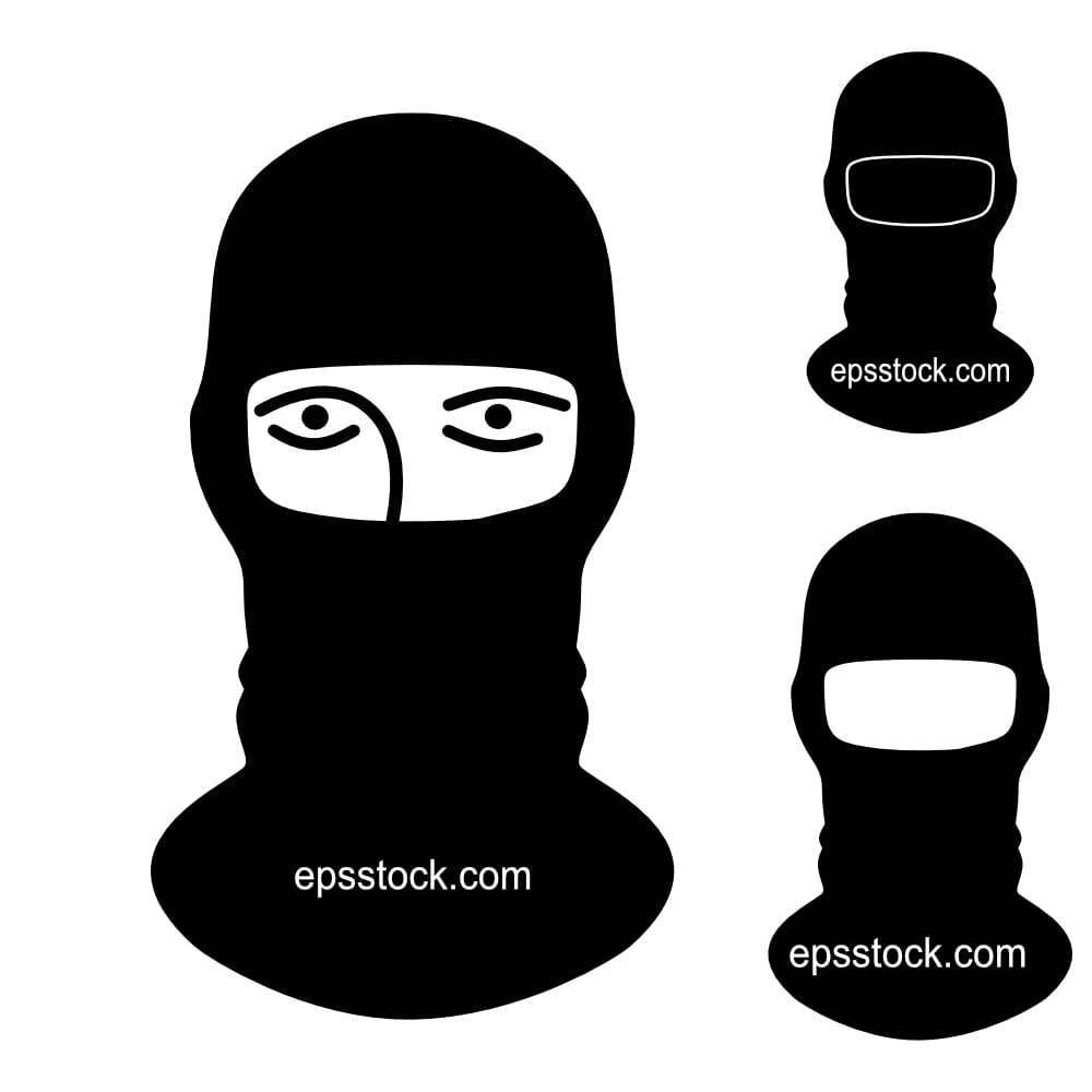 Knitted balaclava symbol