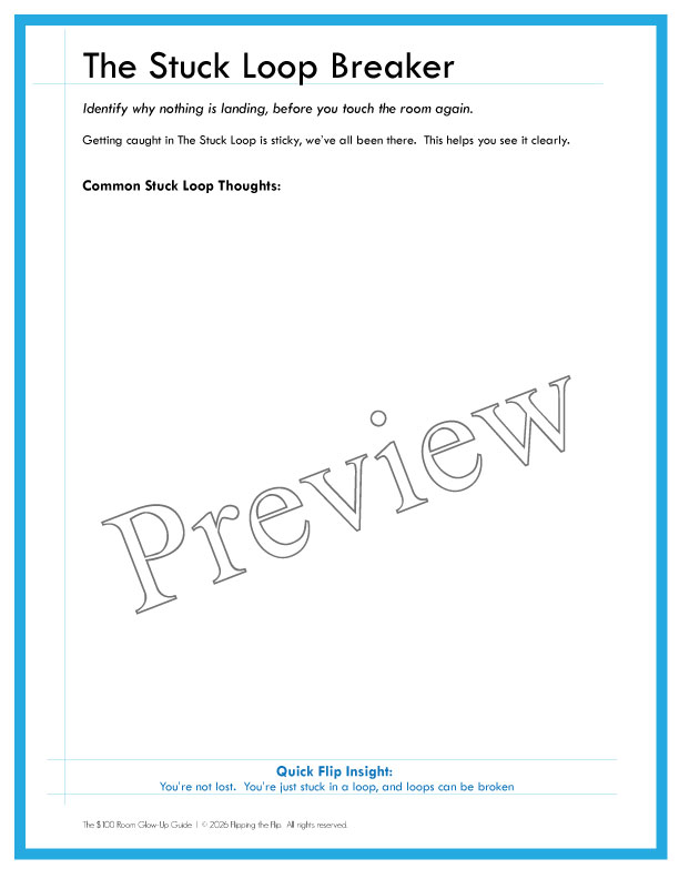 Preview of the Stuck Loop Breaker printable design worksheet