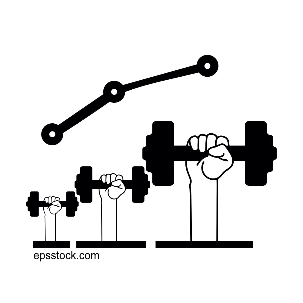 Statistics improvement symbol