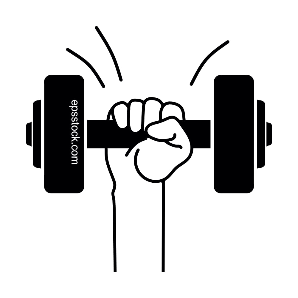 hand holding a dumbbell