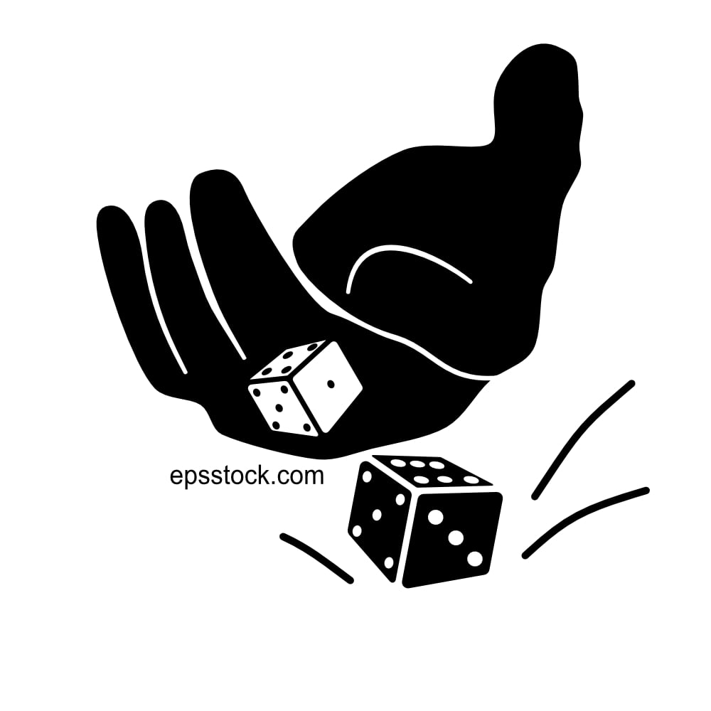 Hand Rolling Dice symbol