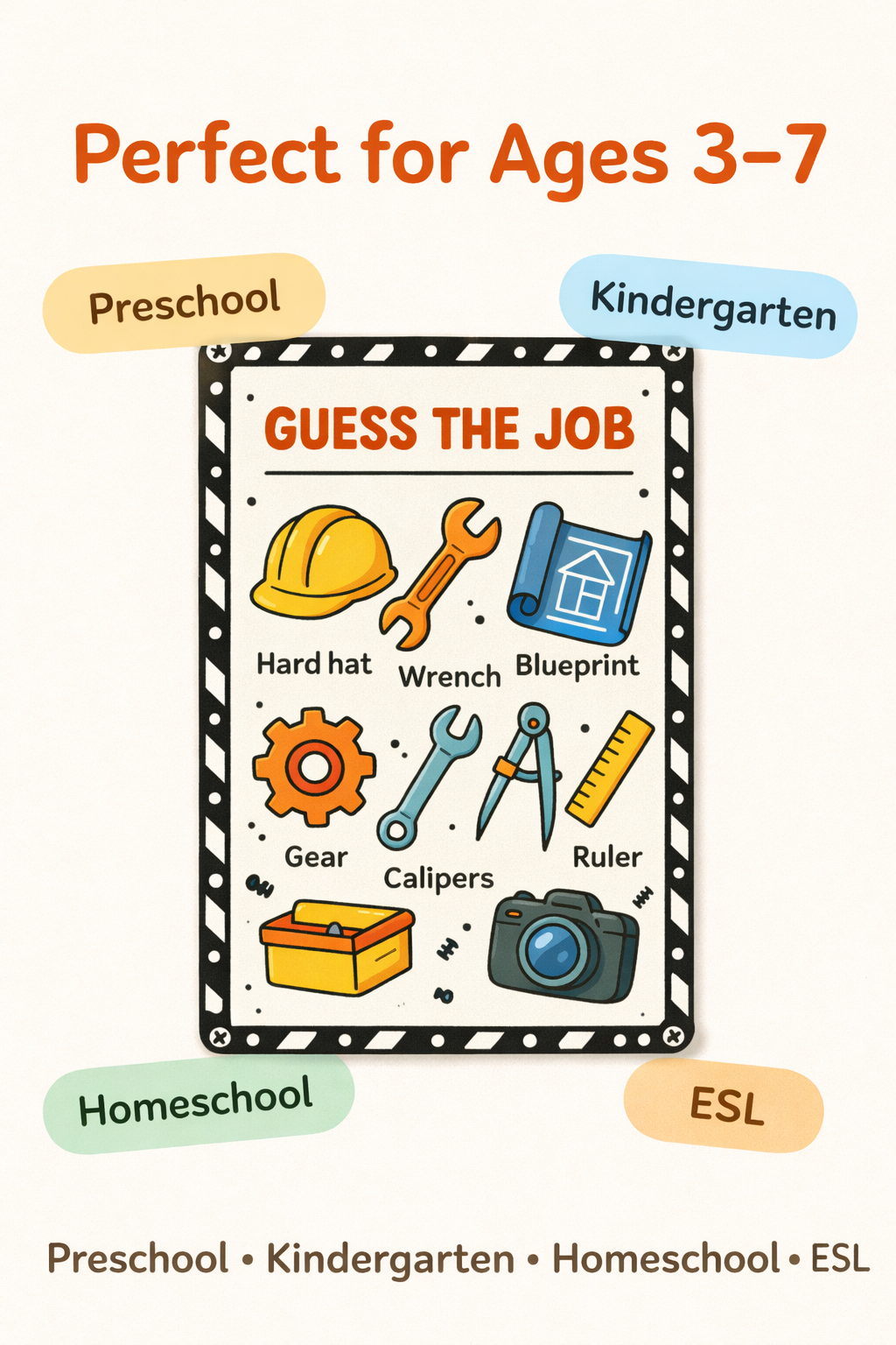 Guess the Job Flashcards for Kids (Ages 3–7) | Printable PDF