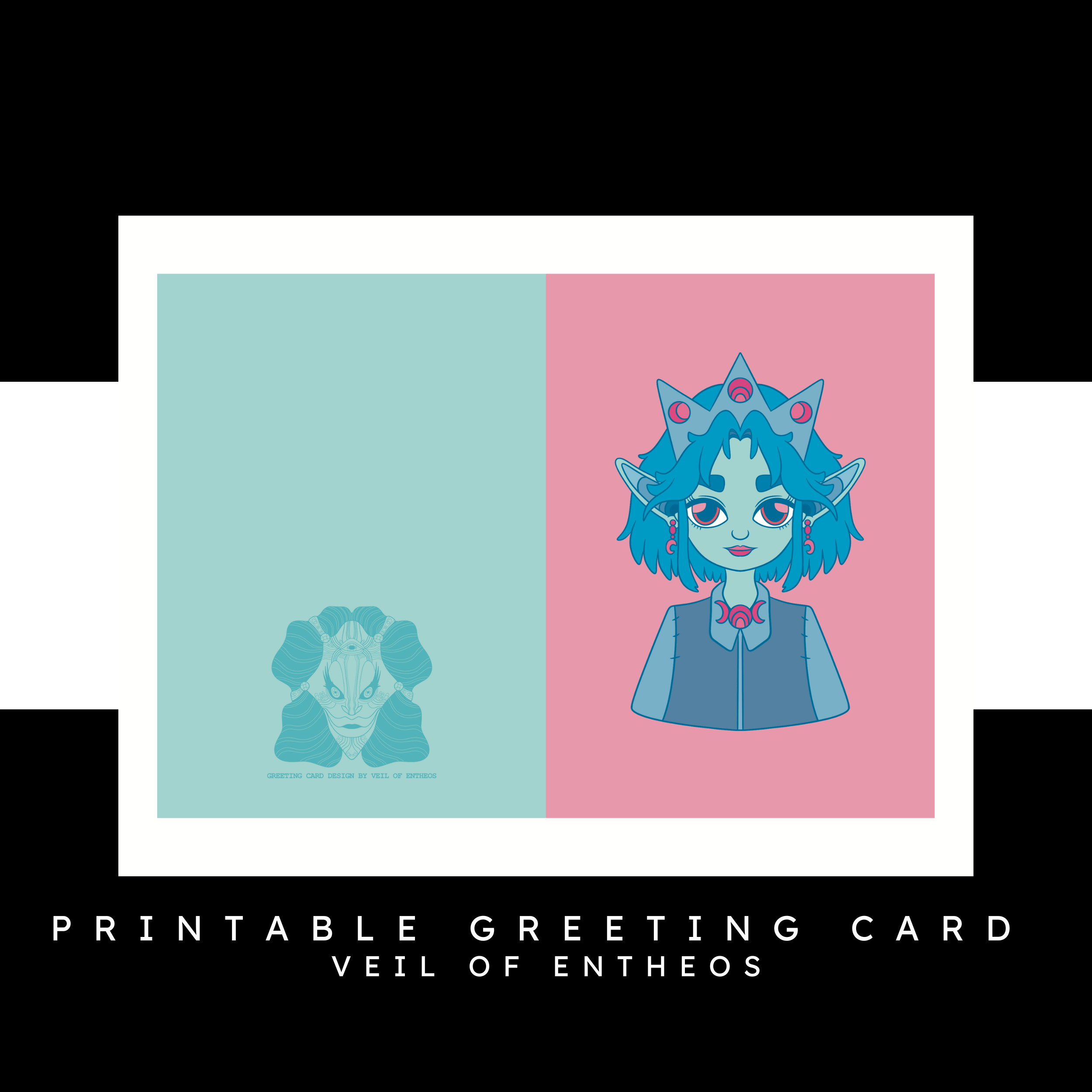 Printable Winter Elf Greeting Card by Veil of Entheos - Payhip