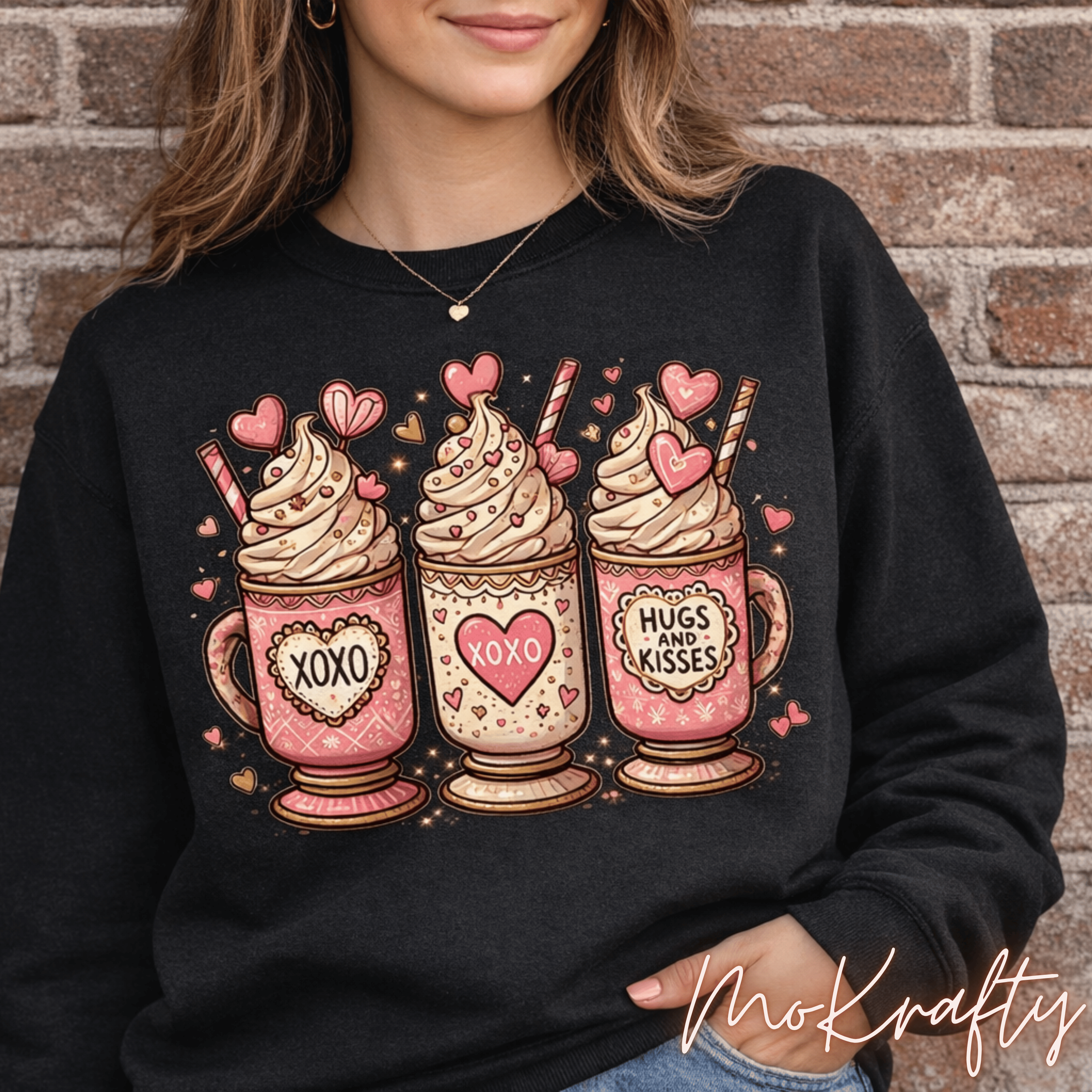 Valentine Coffee PNG – XOXO & Hugs and Kisses Cute Drink Sublimation ...