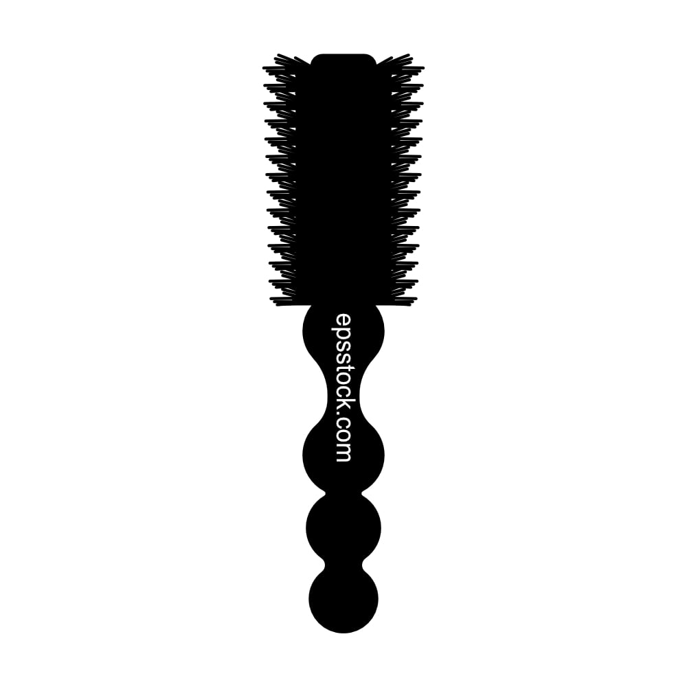 Black Large Round Brush