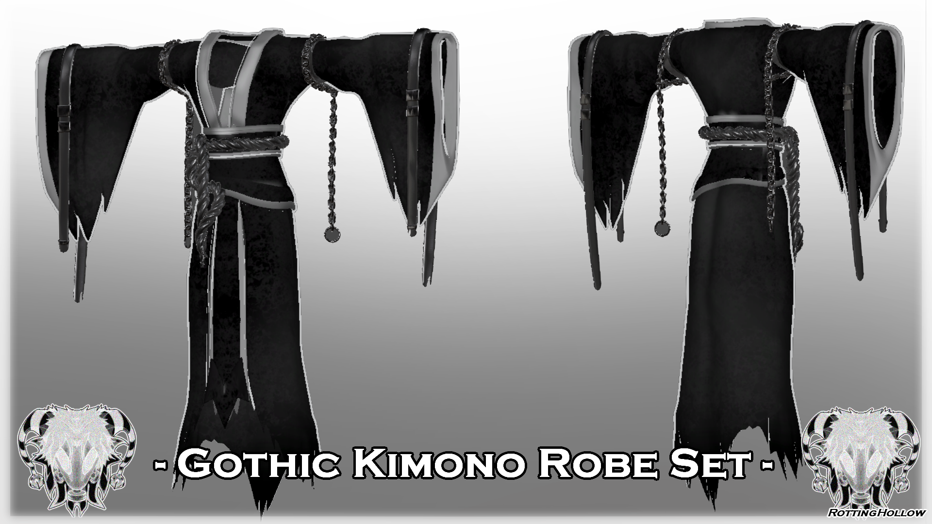 Goth Night Robe Gothic Kimono Robe - Payhip
