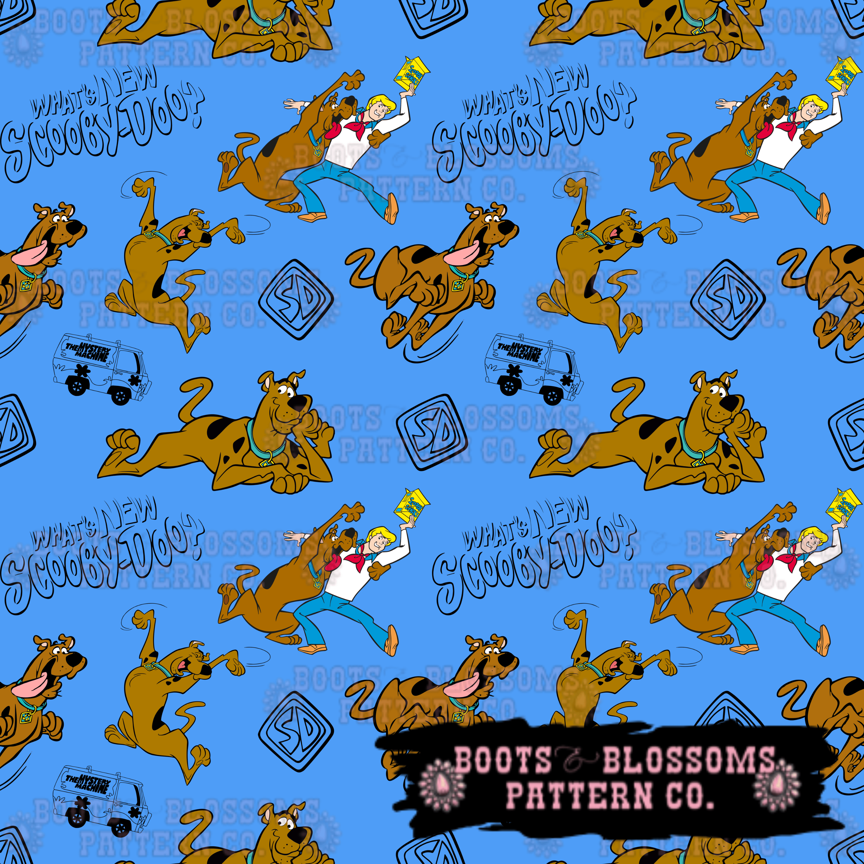 Dooby Doo Blue Seamless - Payhip