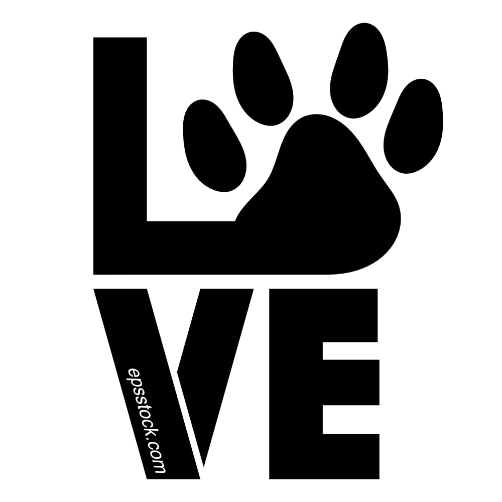 Love Dog Paw Print