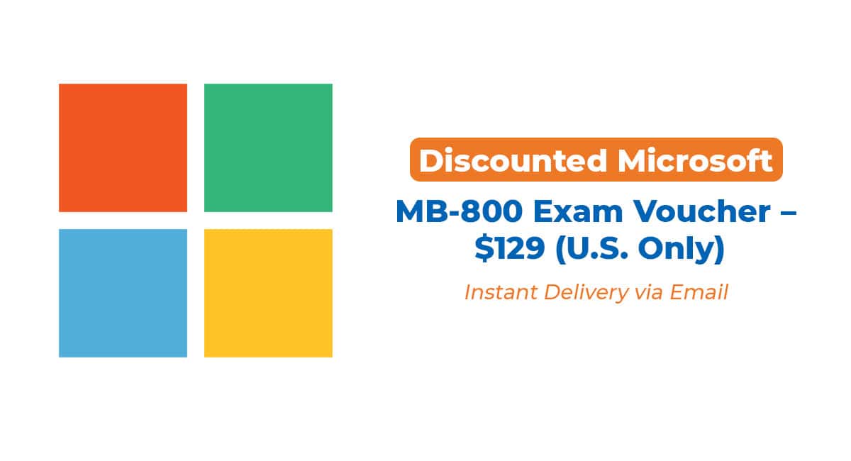 Microsoft MB-800 exam voucher for Dynamics 365 Business Central Functional Consultant certification