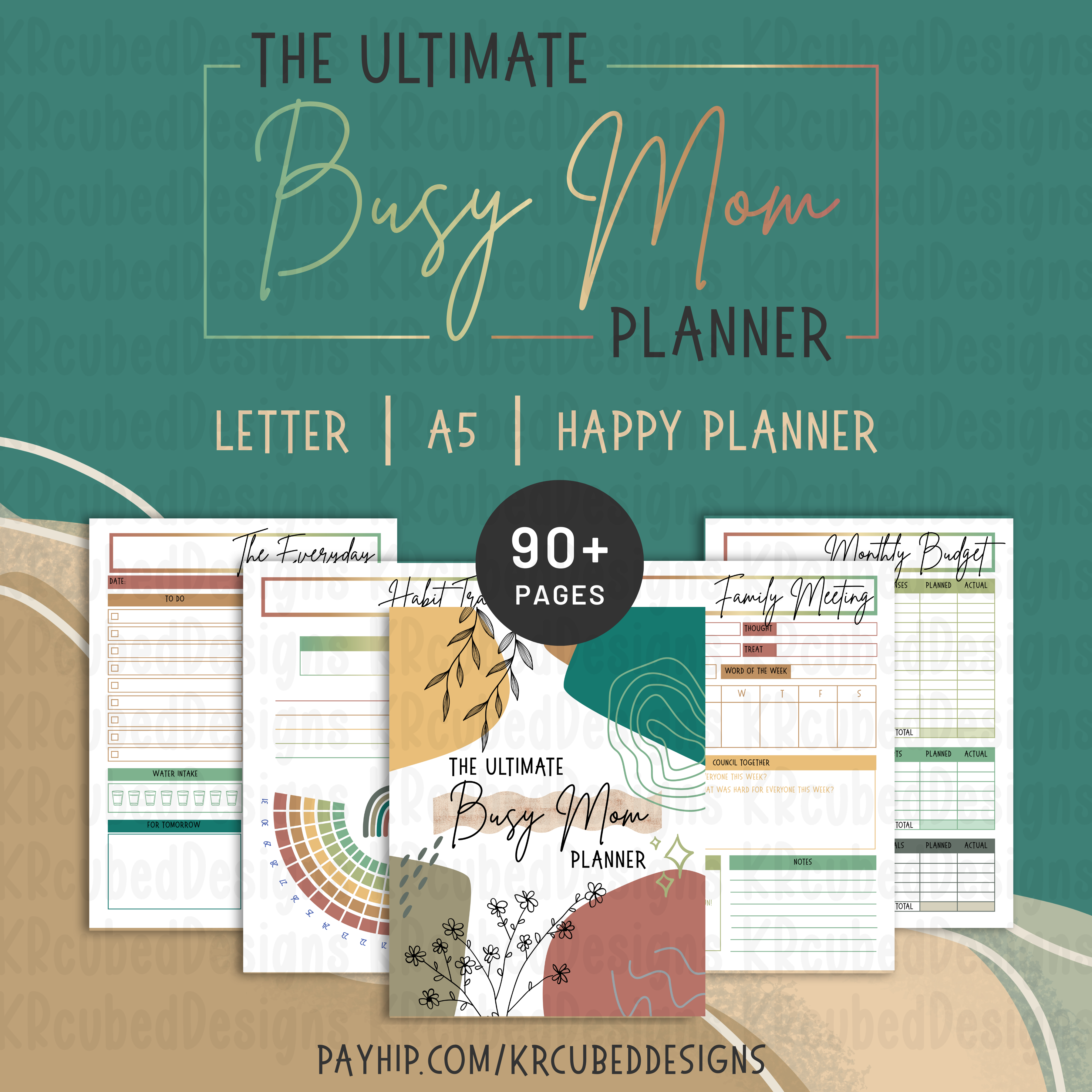 The Ultimate Busy Mom Planner Boho - Payhip