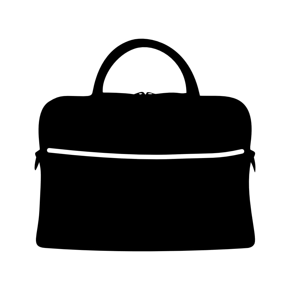 Slim suede briefcase
