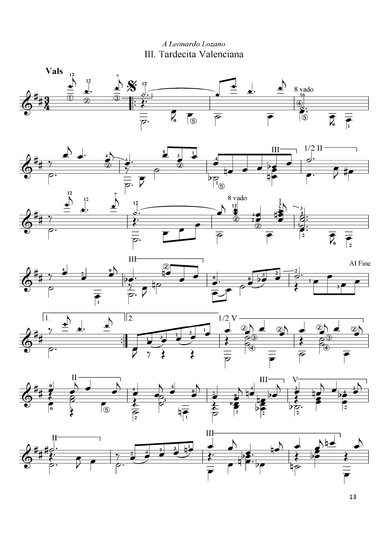 Tardecita Valenciana, Vals Venezolano, Venezuelan Waltz, Leonardo Lozano, Adiós 1900, Valencia Venezuela, Efraín Silva, Latin American Guitar, Folklore, Sheet Music.