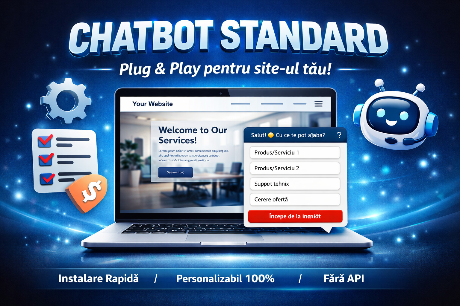 Chatbot Standard: Interactiv și 100% personalizabil - Payhip