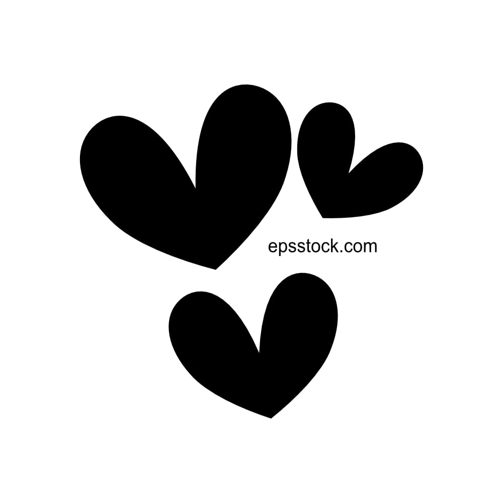 Valentine three hearts