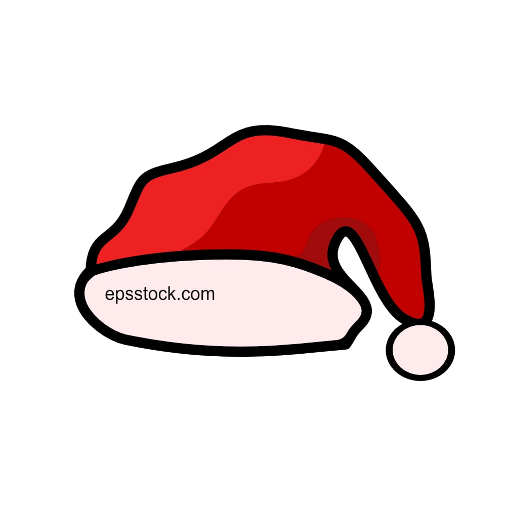 Red santa claus hat