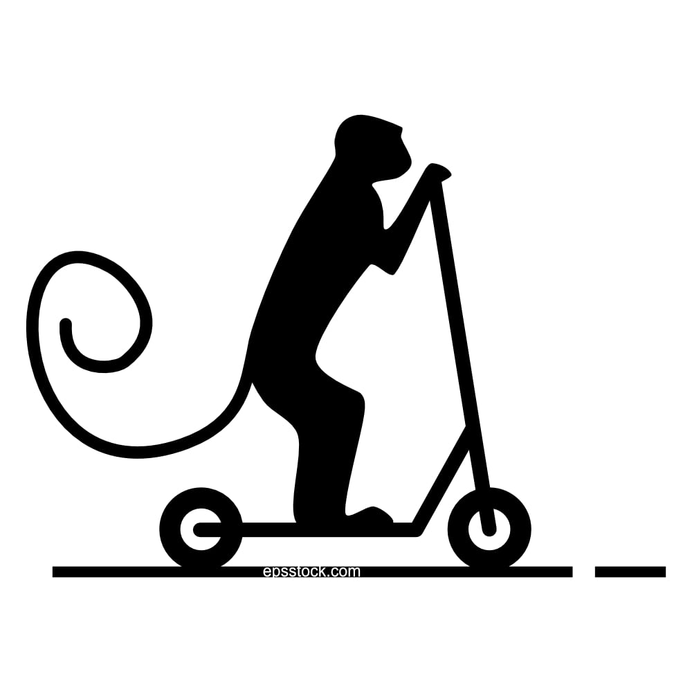 Monkey On A Scooter