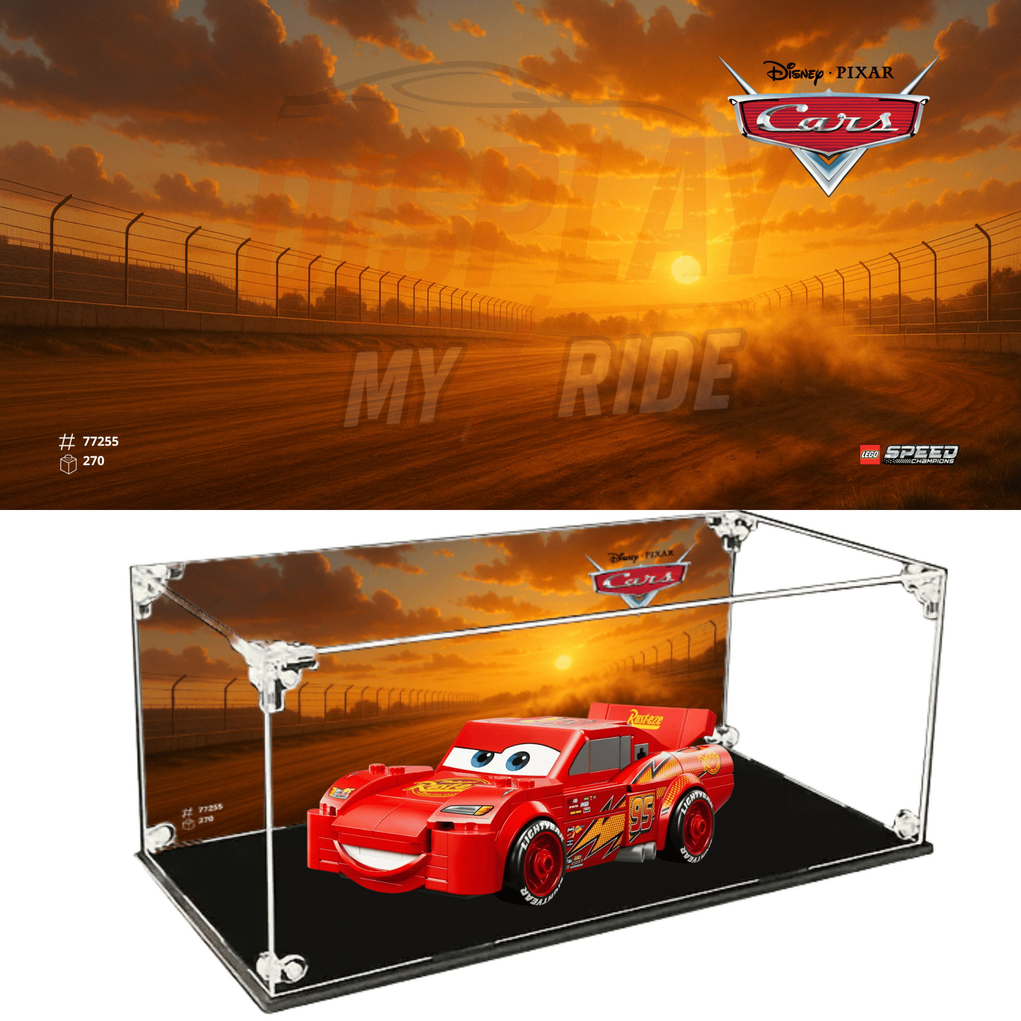 Lego Racing Background Cars – LEGO #77255-compatible Racing Display Background (Sunset Track ...