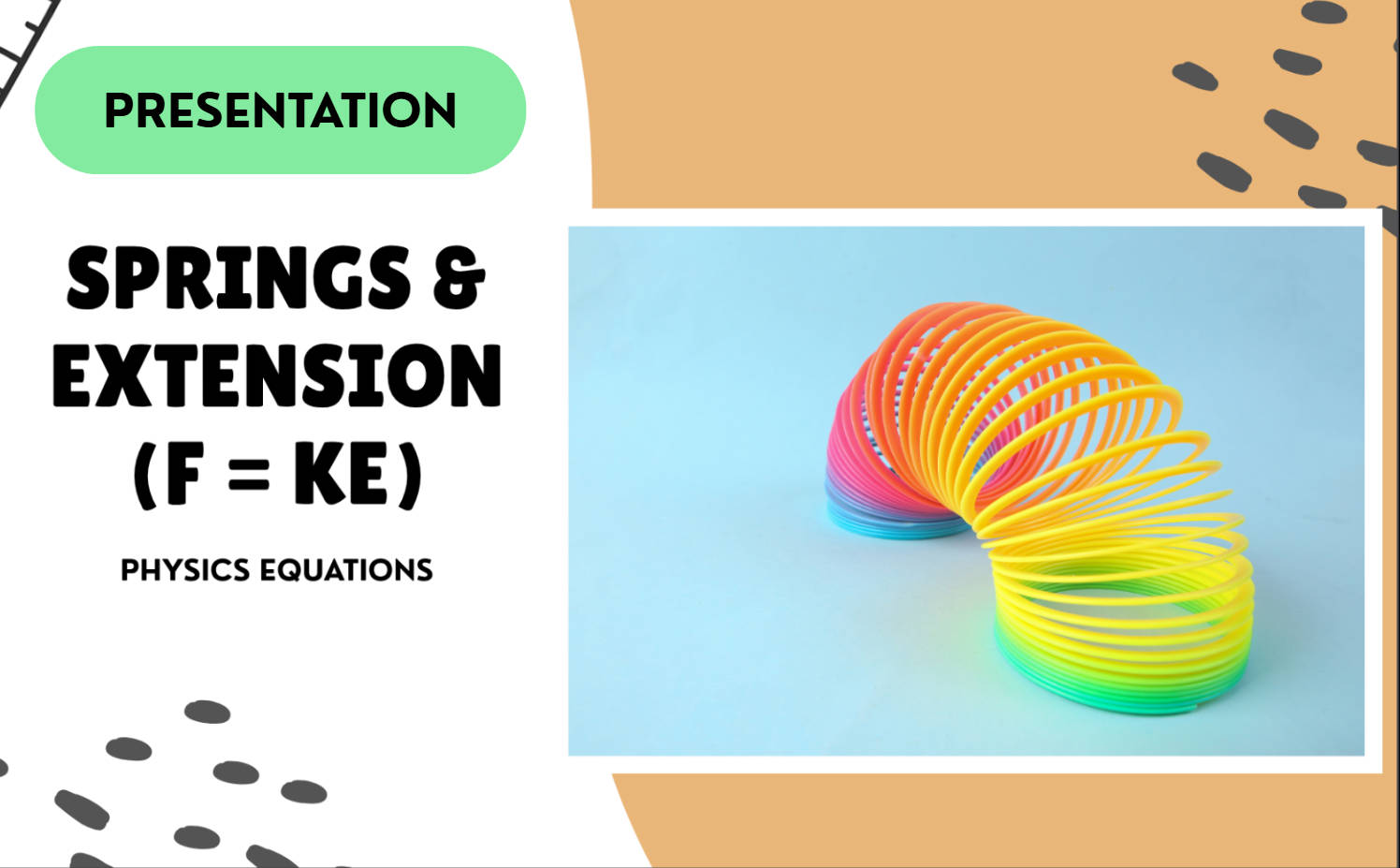 Spring Physics Textures GCSE Physics: Springs and Extension Calculations Visual Revision Guide