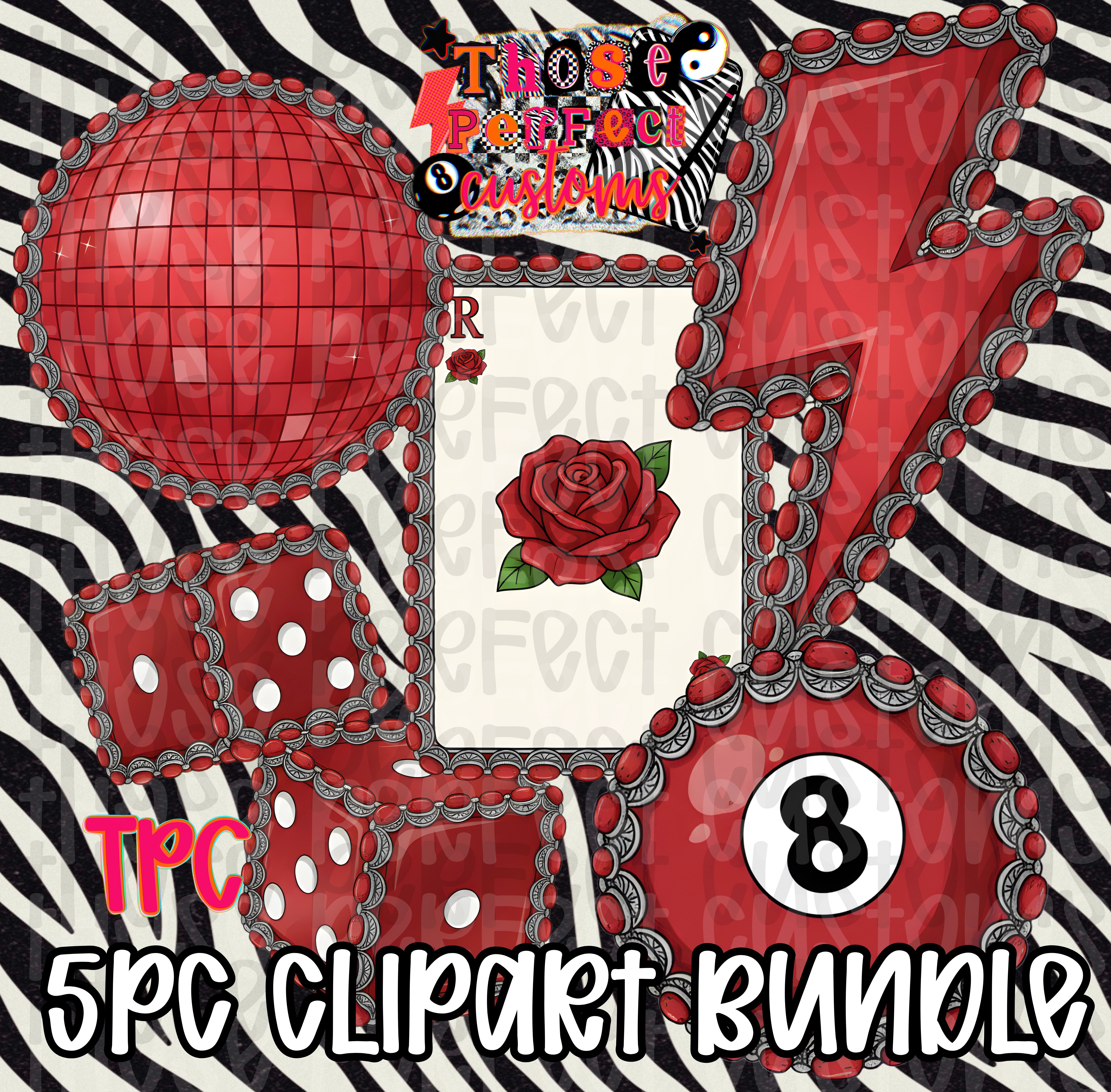5pc red western clipart bundle - Payhip