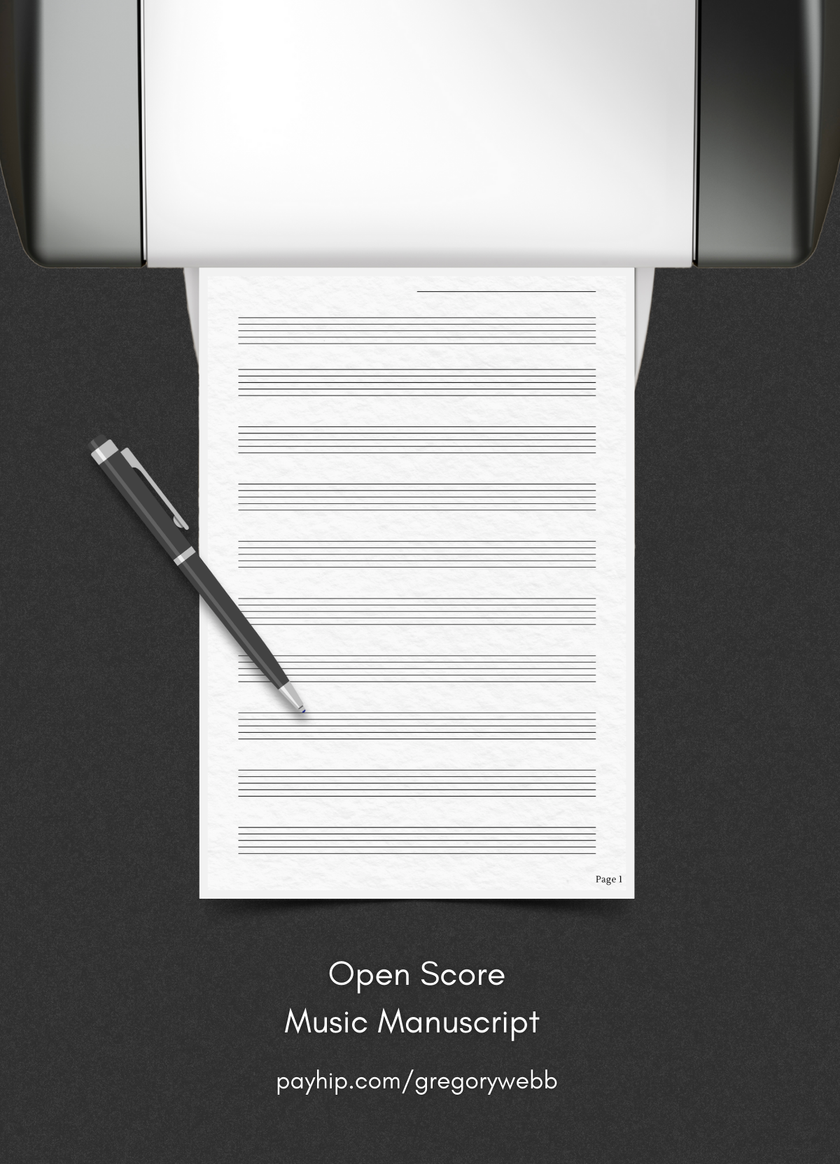 36‑Page Blank Music Manuscript PDF – Perfect for composers, songwriters, and music students. Printable & digital-friendly, each page features 10 staves for easy notation. Capture ideas, compose, and create professional sheet music anywhere!