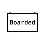 Boarded site logo for the website that has mockups