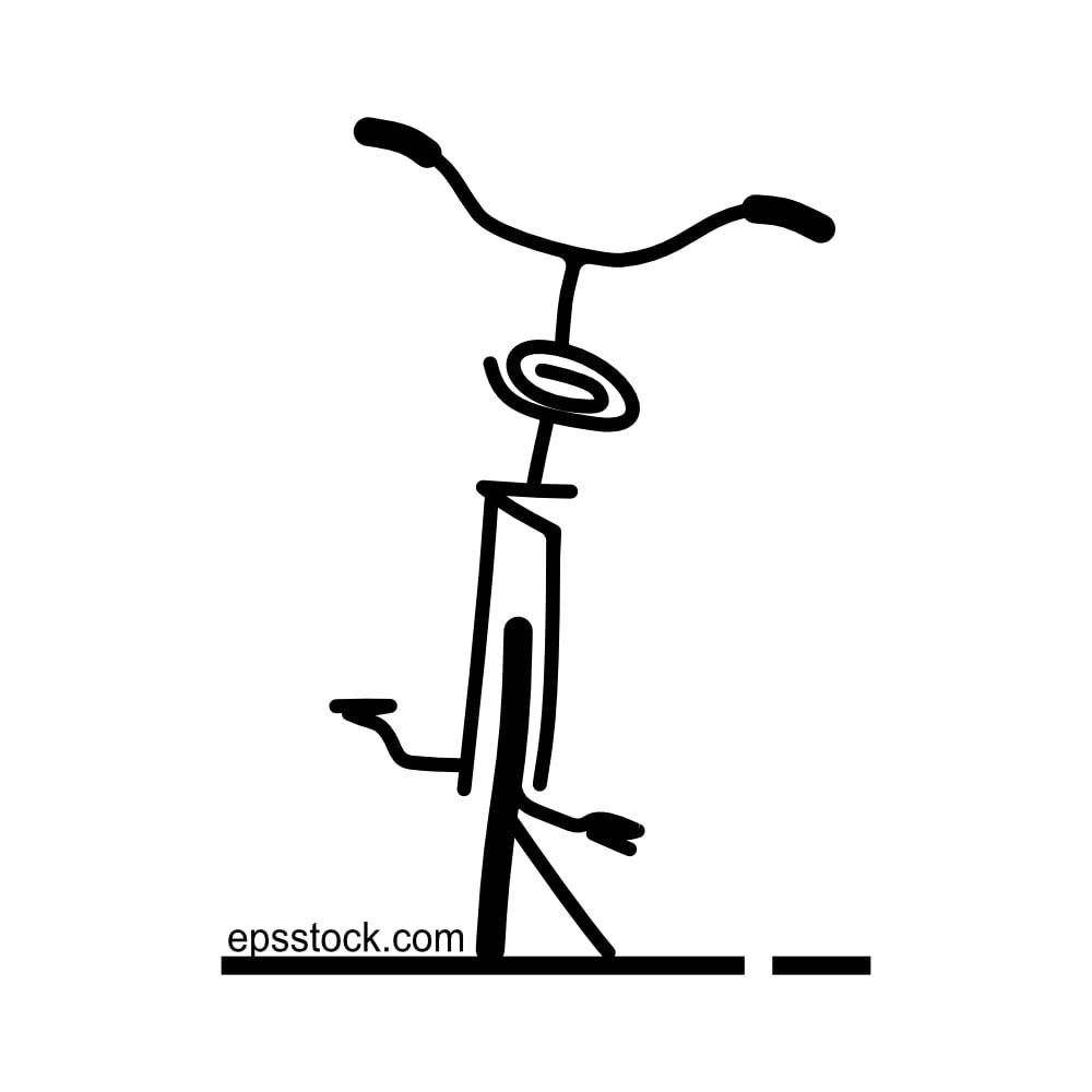 bicycle standing symbol