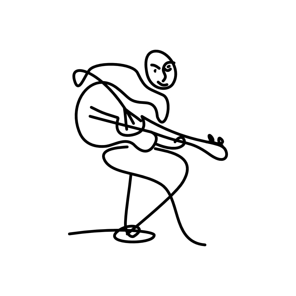 guitar player symbol
