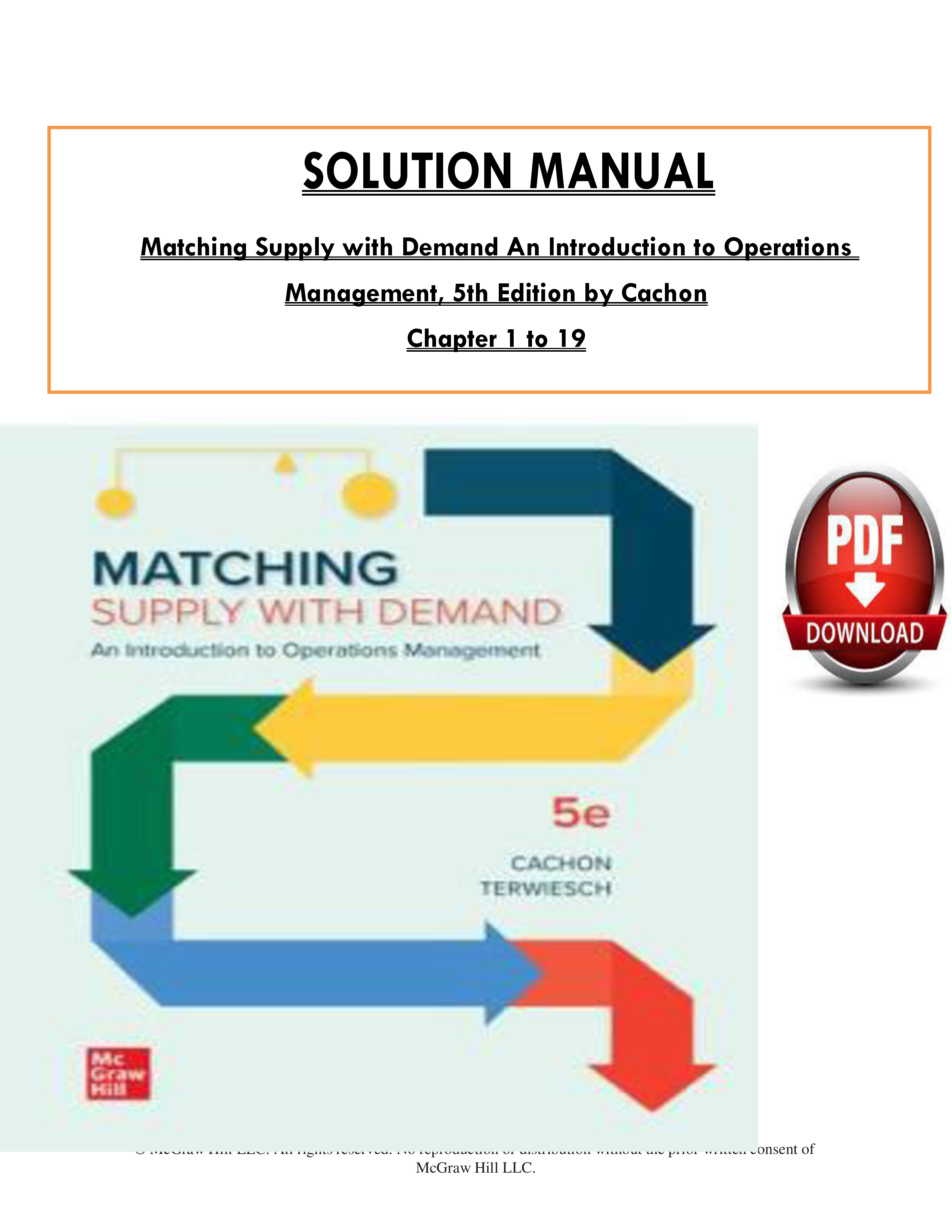 Operations Management Study Solutions Guide (Chapters 1–19) | Matching ...