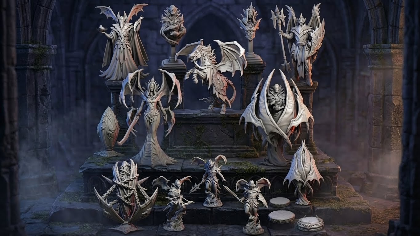 Eternal Shadows - The Dark Chess Vanguard - Complete 32mm Miniature ...